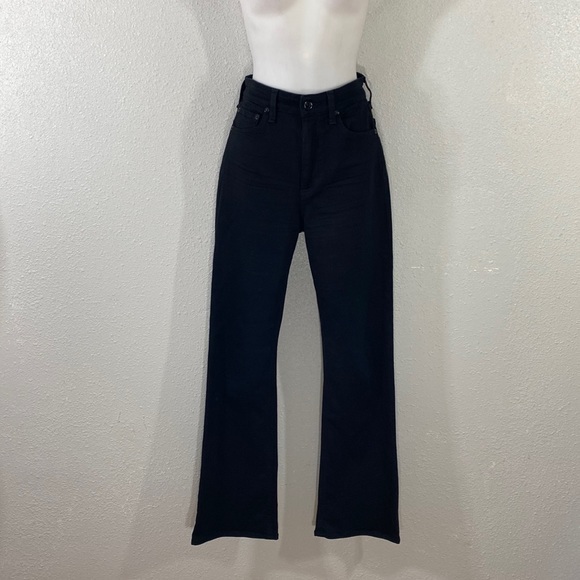 Rag & Bone Black High Waist Flare Jeans 27x30 - Picture 9 of 12